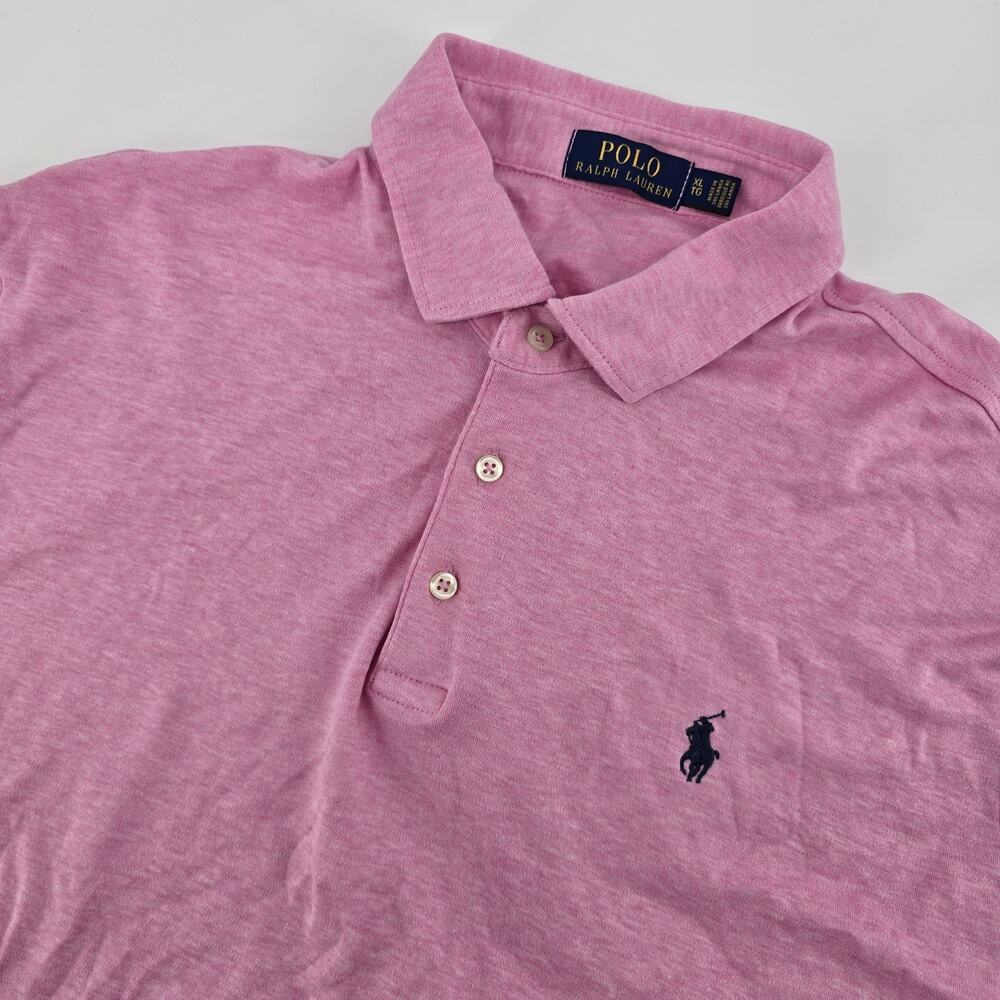 Polo Ralph Lauren Polo Shirt Mens XL Pink Classic Fit Short Sleeve Cotton